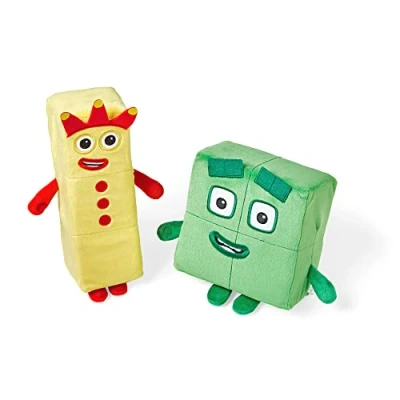Afbeelding van Learning Resources HM94555 UK Numberblocks Drie en Vier Vrolijke Vriendjes knuffels pluche speelgoed knuffel meisjes jongens zacht voor peuters 1 3