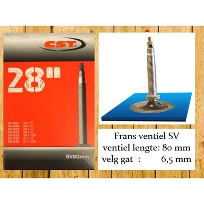 Afbeelding van CST Binnenband 27/28X7/8 1.00 Frans 80MM 18/25 622/630 (SV80)