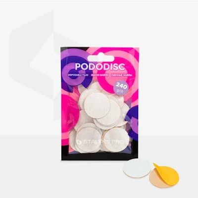 Afbeelding van STALEKS PRO Pododisco PODODISC L EXPERT 25 mm schuurschijven voor nagelfrees, speciaal pedicure (korrel #240)