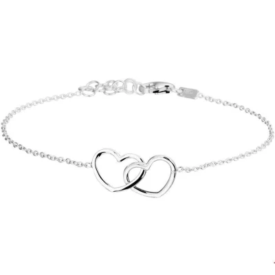 Afbeelding van Zilver Gerhodineerde Armband hart 1 1326171