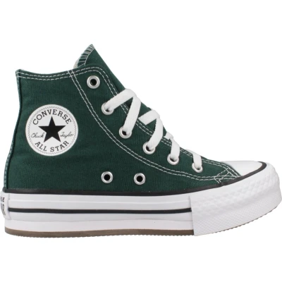 Afbeelding van Converse Chuck Taylor ALL STAR LIFT Unisex Sneakers hoog voor kinderen, Maat: 28.5, Green envy/white/natural ivory Textiel