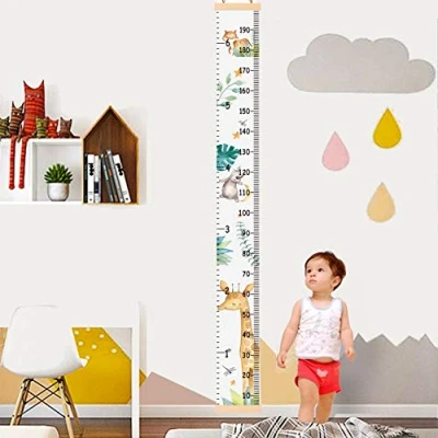Afbeelding van Groei grafiek, FOVERN1 hoogte grafiek voor kind meting muur opknoping linialen kamer decoratie meisjes, jongens, peuters, Kerstmis cadeau kinderen