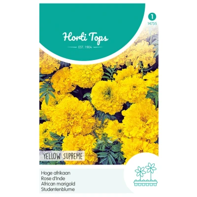 Afbeelding van Tagetes, hoge Afrikaan Yellow Supreme