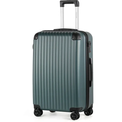 Afbeelding van TAN.TOMI Handbagage Koffer 41L ABS Harde Reiskoffer Lichtgewicht Trolley met Cijferslot Cabin Size 4 Wielen Donkergroen