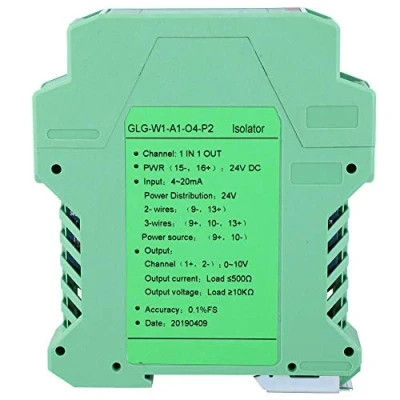 Afbeelding van DC 24V Power Signaal Isolator Zender 4 20mA SPS Detectie Signaalconditioner, één in en uit tot 0 10V