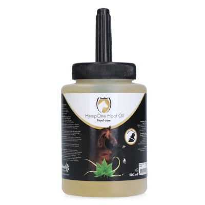 Afbeelding van Hofman Equi HempOne Hoof Oil Natural (met kwast) 500 ml Kleurloos