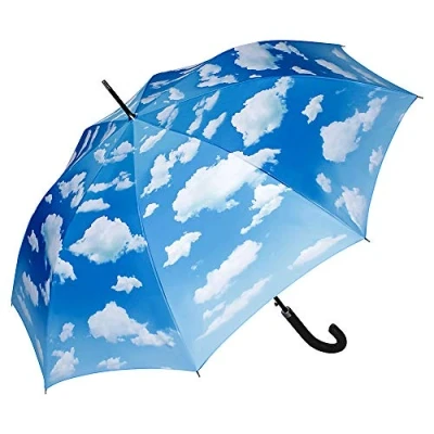 Afbeelding van VON LILIENFELD® Paraplu Automatische Bayrische Hemel Wolken Vrouwen Mannen Motief