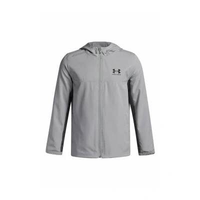 Afbeelding van Under Armour Rival geweven vest trui voor jongens, Mod Grijs/Castlerock/Zwart, 150 160