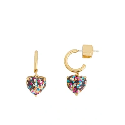 Afbeelding van kate spade new york Glitter Heart Huggies Oorbellen multicoloured, Dames, Maat: One Size, Multi coloured