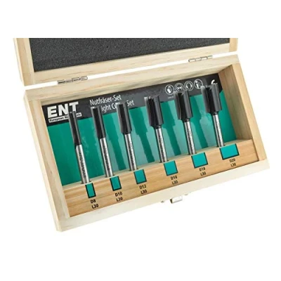 Afbeelding van ENT 6 delig frezenset lang 8 t/m 20mm, Kolf 8mm 7909010