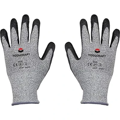 Afbeelding van TOOLCRAFT TO 5621610 HPPE vezel, Polyester, Kunstvezel, Polyurethaan Snijbeschermingshandschoen Maat (handschoen): 10 EN 388 Cat II 1 paar