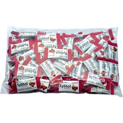 Afbeelding van Miradent Xylitol Kauwgum Cranberry 100 stuks
