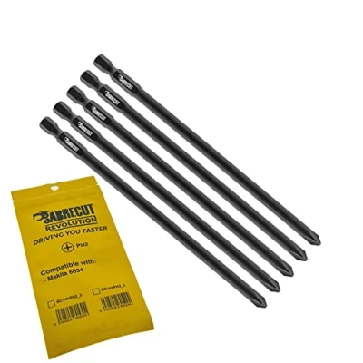 Afbeelding van 5 x SabreCut SC141PH2_5 141 mm PH2 compatibel met Makita 6834 P 66254 Phillips nr. 2 Heavy Duty gipsplaatschroevendraaierbit