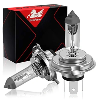 Afbeelding van WinPower H4 P43t 60 / 55W Koplamp Halogeen Lampen Hi/Lo 3000K Geel Super Bright 12V Auto Motorfiets, 2 Stuks