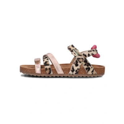 Afbeelding van Vingino Vienna leren sandalen beige/roze metallic