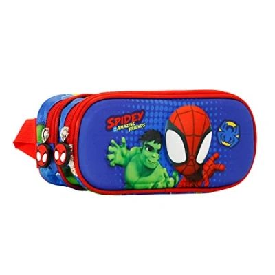 Afbeelding van Karactermania Marvel Spiderman Hulk Circles 3D Potloodetui Etui met dubbele rits Tekenetui