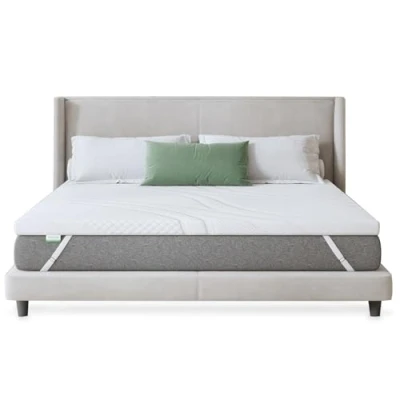 Afbeelding van Novilla topper 180 x 200, enkele van traagschuim en bamboevezel 5 cm, bevordert de ventilatie luchtdoorlatendheid, goede ondersteuning, uitstekende elastische antislipband