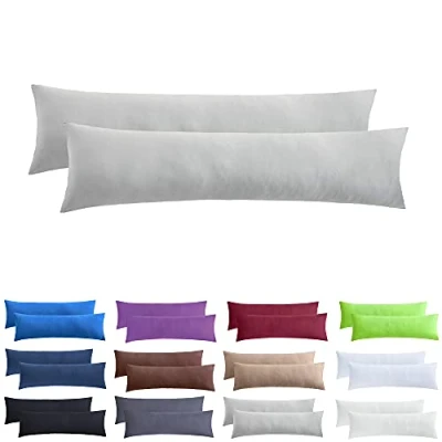 Afbeelding van NatureMark 2 pack jersey kussensloop kussenslopen zijslaper hoofdkussen nekkussen vele maten en kleuren OEKO TEX (40 x 145 cm (zijslaper / zoogkussensloop), zilvergrijs)
