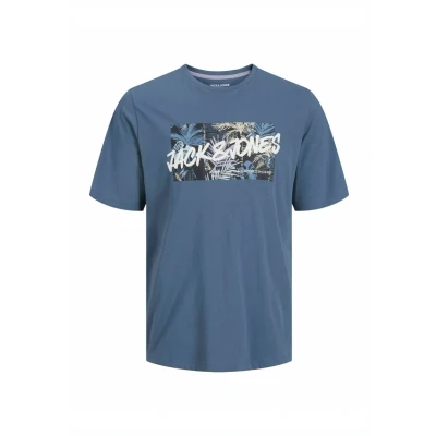 Afbeelding van Jack &amp; Jones LOGO Rundhalsausschnitt Tshirt print, Heren, Maat: Medium, Oceanview
