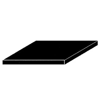 Afbeelding van Evergreen 9513 Gladde Plaat Zwart 152mmX292mm 0,5mm Dik 3 stuks Styreen