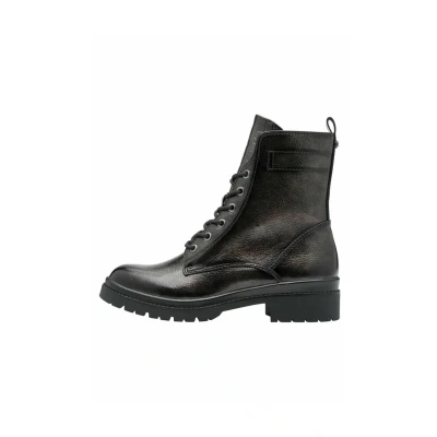 Afbeelding van Tamaris Dames Lace Boot Flat 1 25236 43 enkellaarsjes, Antraciet Pat, 36 EU, EU