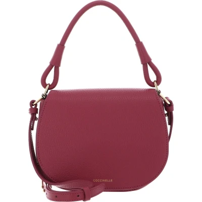 Afbeelding van COCCINELLE Leren Handtas Schoudertas Eclyps Mini Bag Grained Leather Rosewood (rood)paars
