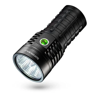 Afbeelding van Sofirn Q8 Plus XHP50.2 Led zaklamp, superhelder, 16.000 lumen, krachtige zaklamp met 4 oplaadbare accu, USB C 6 extreem helder, voor kamperen, wandelen, outdoor