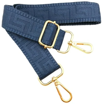 Afbeelding van Verstelbare, kleurrijke schouderriem voor dameshandtassen, blauw, 80 130 cm, tasriem met gouden karabijnhaak, duurzaam, crossbody tas, gitaar, moderne tassen, accessoires, 3,8 1322