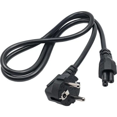 Afbeelding van Akyga Stroom Adapterkabel [1x Randaarde stekker 1x Apparaatbus C5] 1.00 m Zwart