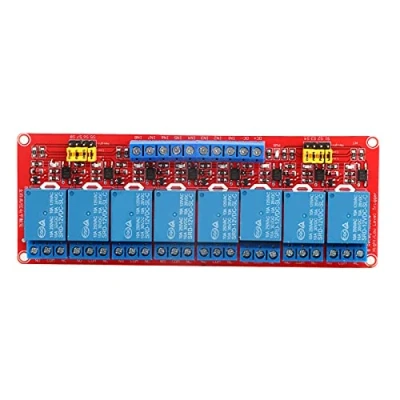 Afbeelding van 8 kanaals relaismodule 12V relais met optocoupler isolatie Hoge en lage uitschakelmodule