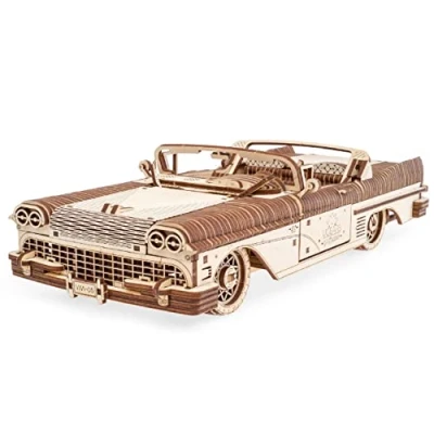 Afbeelding van UGears Houten Modelbouw Cabriolet VM 05 3D puzzel