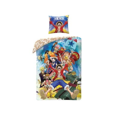 Afbeelding van One Piece Luffy en zijn Crew III Microvezel Beddengoed Set (140x200cm + 63x63cm)