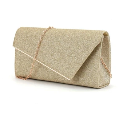 Afbeelding van TOFBS Dames Clutch Chain Bag Elegante Envelop Tas Avondtas Crossbody Kleine Handtas Voor Bruiloft Feest Banket Vakantie Bruidstas Goud