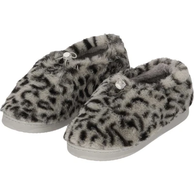 Afbeelding van Apollo Sloffen dames Grijs Mules Dierenprint maat 37/38 Pantoffels 37