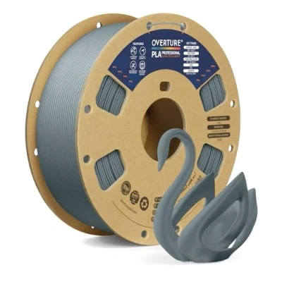 Afbeelding van OVERTURE PLA Plus (PLA+) filament 1,75 mm, professionele sterkte, 1 kg, maatnauwkeurigheid 99% waarschijnlijkheid +/ 0,03 voor 3D printer (lichtgrijs)