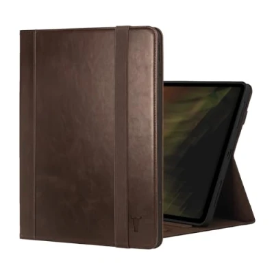 Afbeelding van TORRO Hoes Compatibel met iPad Pro 13&quot; (2024) Premium Leren 13 2024 Standaardfunctie, Apple Pencil Connectiviteit en wake /sleepfunctie (Donker Bruin)