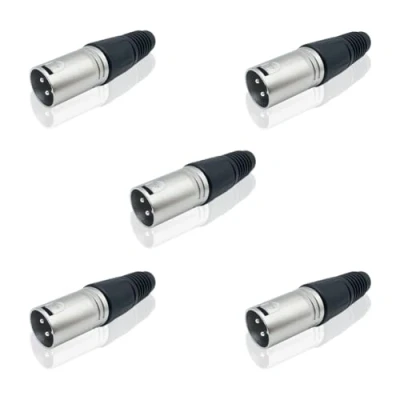 Afbeelding van iYueMps 5 stks 3Pin Mannelijke XLR Soldeer Type Microfoon Lijn Plug Connector Mic Audio Socket (5 x Adapter)