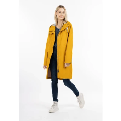 Afbeelding van Regenjas met binnenprint DREIMASTER XL / Mosterd 100% Polyester
