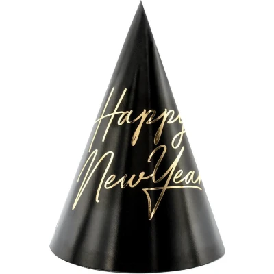 Afbeelding van Partydeco Feesthoedjes &#039;Happy New Year&#039;