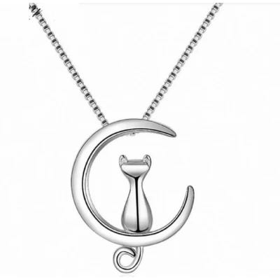 Afbeelding van Ketting Kismo poesje zilver Charme Bijoux