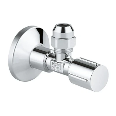 Afbeelding van GROHE hoekstopkraan knel met metalen greep 1/2 x 3/8