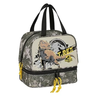 Afbeelding van Lunchtrommel Jurassic World Warning Grijs 20 x 15 cm