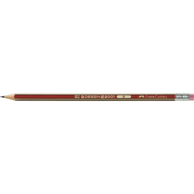 Afbeelding van Faber Castell grafietpotlood Dessin 2001 B met gum FC 112101