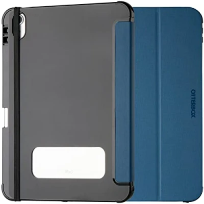 Afbeelding van OtterBox React Folio Hoes Geschikt voor Apple iPad 10.9 (2022) Book Case met Standaard Blauw