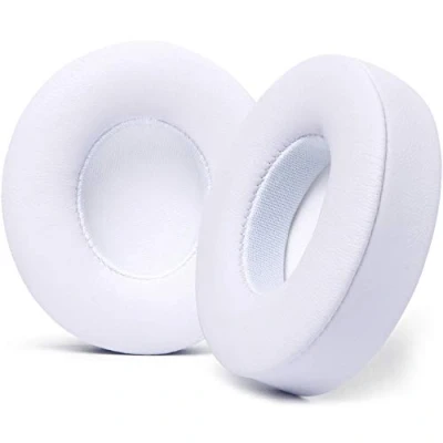 Afbeelding van WC Extra Dikke Vervangende Oorkussens voor Beats Solo 2 &amp; 3 by Wicked Cushions Wireless ON Ear Headphones Zacht Leer, Luxe Memory Foam, Sterke Kleefkracht Wit