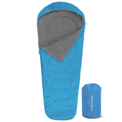 Afbeelding van Oventure SleepPlus Mummy slaapzak 230 x 80 cm, incl. compressietas Turquoise