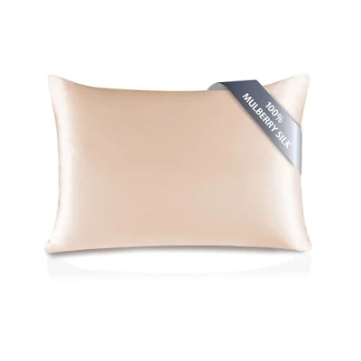 Afbeelding van townssilk Kussensloop, 100% zijde, 19 momme, dubbelzijdig, met verborgen ritssluiting taupe, 50 x 90 cm