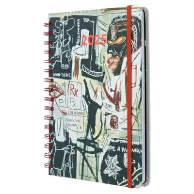 Afbeelding van Grupo Erik A5 Agenda 2025 Basquiat Weekplanner 12 maandelijkse weekkalender Afsprakenplanner Weekoverzicht