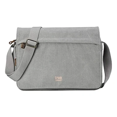 Afbeelding van TRP0241 Troop London Classic Canvas Messenger Bag Ash Grey