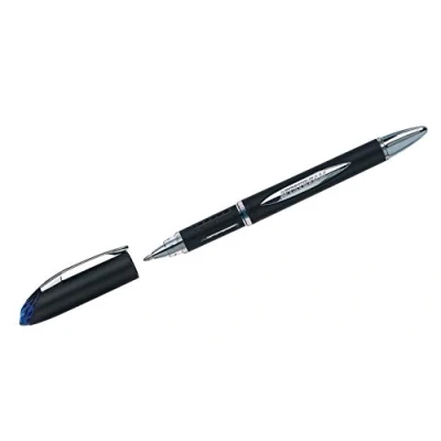 Afbeelding van Uni ball roller Jetstream blauw, schrijfbreedte 0,45 mm, medium schrift, schrijfpunt 1 zwarte rubb... gelroller